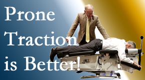 Sitka spinal traction applied lying face down – prone – is best according to the latest research. Visit Arctic Chiropractic, Sitka.