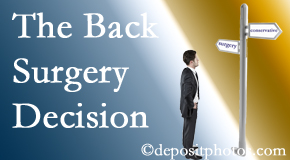 Sitka back surgery for a disc herniation is an option to be carefully studied before a decision is made to proceed. 