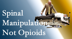 Chiropractic spinal manipulation at Arctic Chiropractic, Sitka is worthwhile over opioids for back pain control.