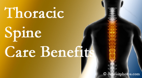 Arctic Chiropractic, Sitka is amazed at the benefit of thoracic spine treatment beyond the thoracic spine to help even neck and back pain. 