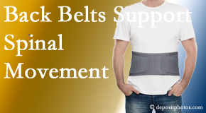 Arctic Chiropractic, Sitka offers support for the benefit of back belts for back pain sufferers as they resume activities of daily living.