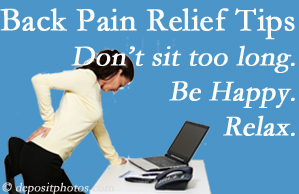 Arctic Chiropractic, Sitka reminds you to not sit too long to keep back pain at bay!