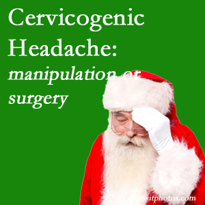 The Sitka chiropractic manipulation and mobilization show benefit for relief of cervicogenic headache as an option to surgery for its relief.
