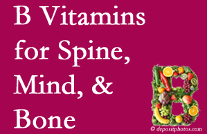 Sitka bone, spine and mind benefit from B vitamin intake and exercise.