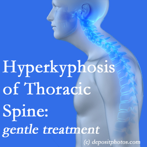 1        The Sitka chiropractic care of hyperkyphotic curves in the [thoracic spine in older people responds nicely to gentle chiropractic distraction care. 