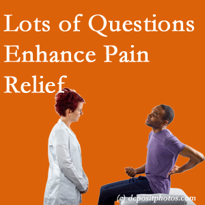 The Sitka chiropractic back pain treatment plan is directed by patient feedback on how their pain is.