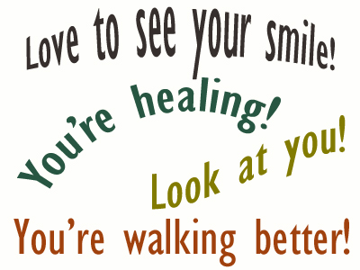 Use positive words to support your Sitka loved one as he/she gets chiropractic care for relief.